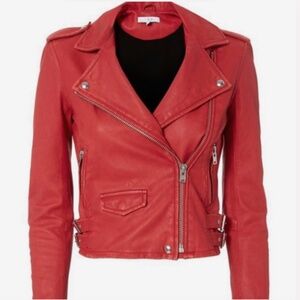 Like New! Iro Ashville red leather jacket size 38